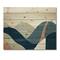 Designart - Abstract Geometric Landscape With Hills - Modern Print on Natural Pine Wood